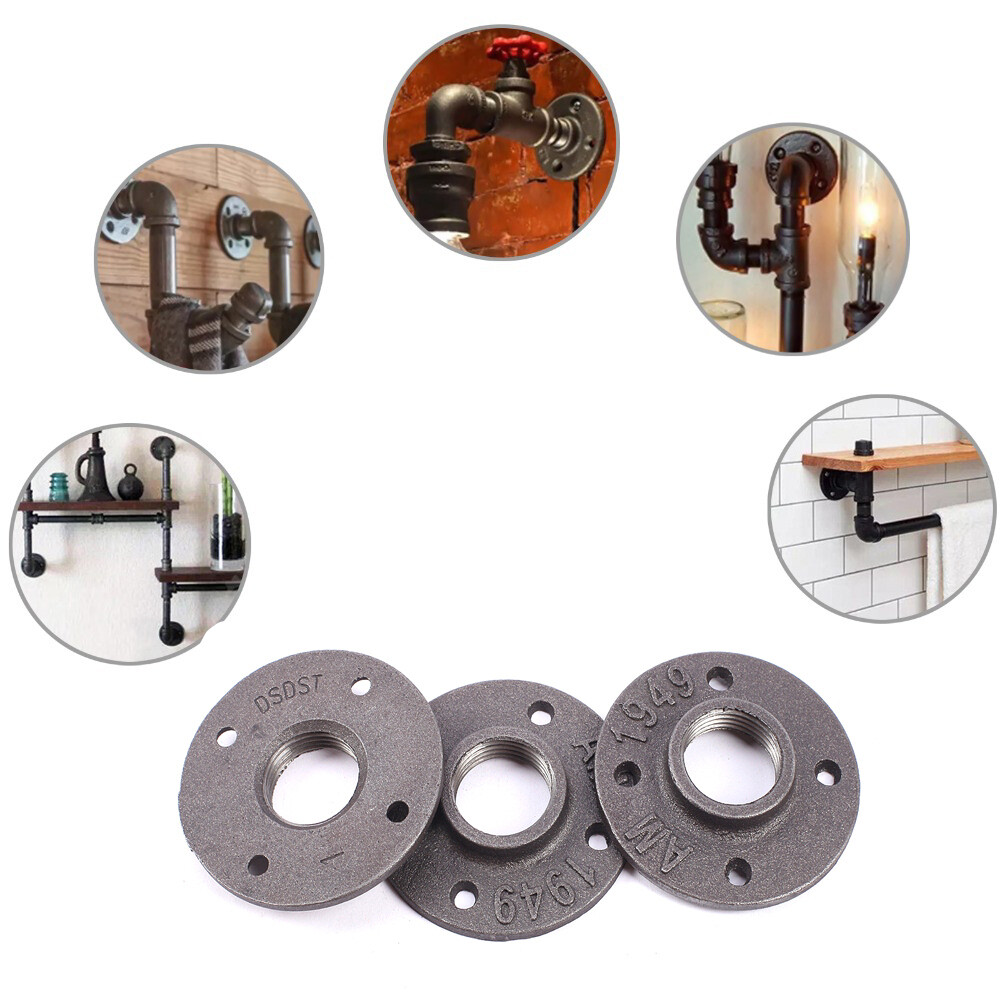 1″ Floor Flange Cast 20Pcs Iron Pipe Fitting Base Malleable Wall Mount Threaded