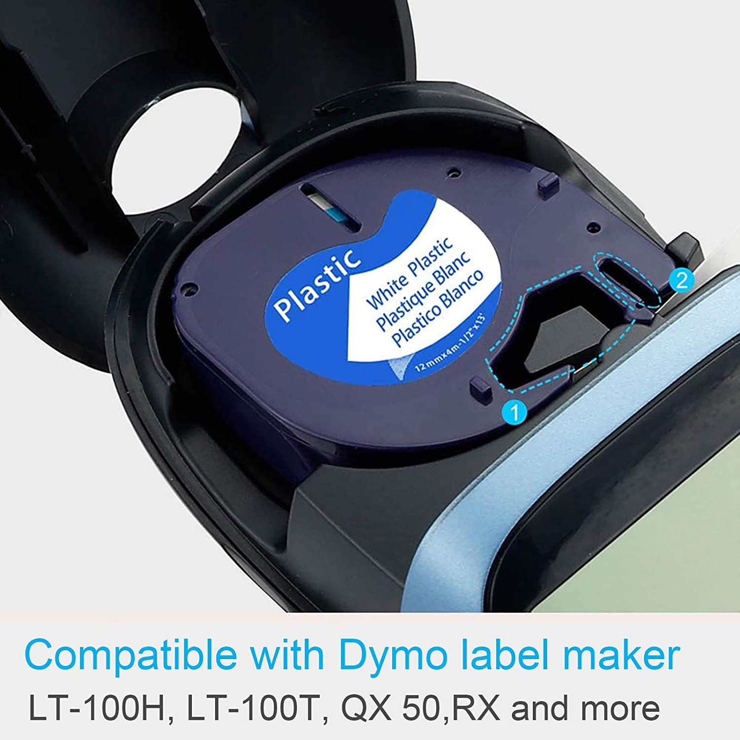 20-Pk/Pack 91331 91201 Letratag Refill Compatible for Dymo Label Maker Tape 1/2″