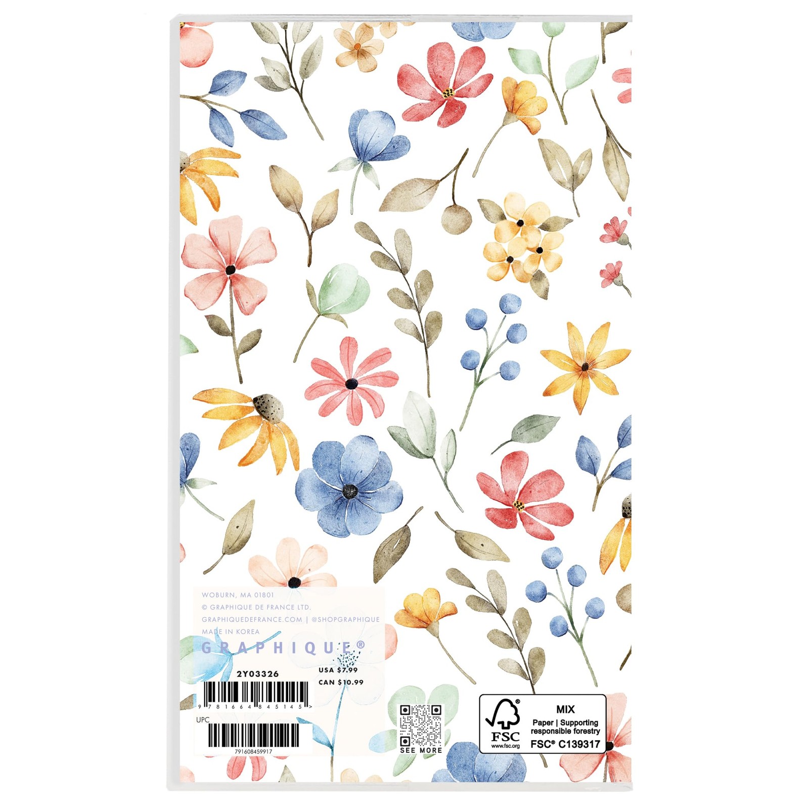 Graphique 2 Year Pocket Planner | 29 Month 3.75 x 6 inches, Happy Floral