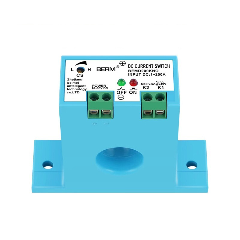 NO/NC DC Current Induction Sensing Switch Adjustable 1-200A DC 10-30V IP30