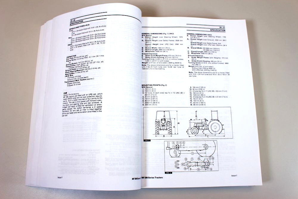 Massey Ferguson MF 200 Series MF 270 283 Tractor Service Manual Repair Workshop