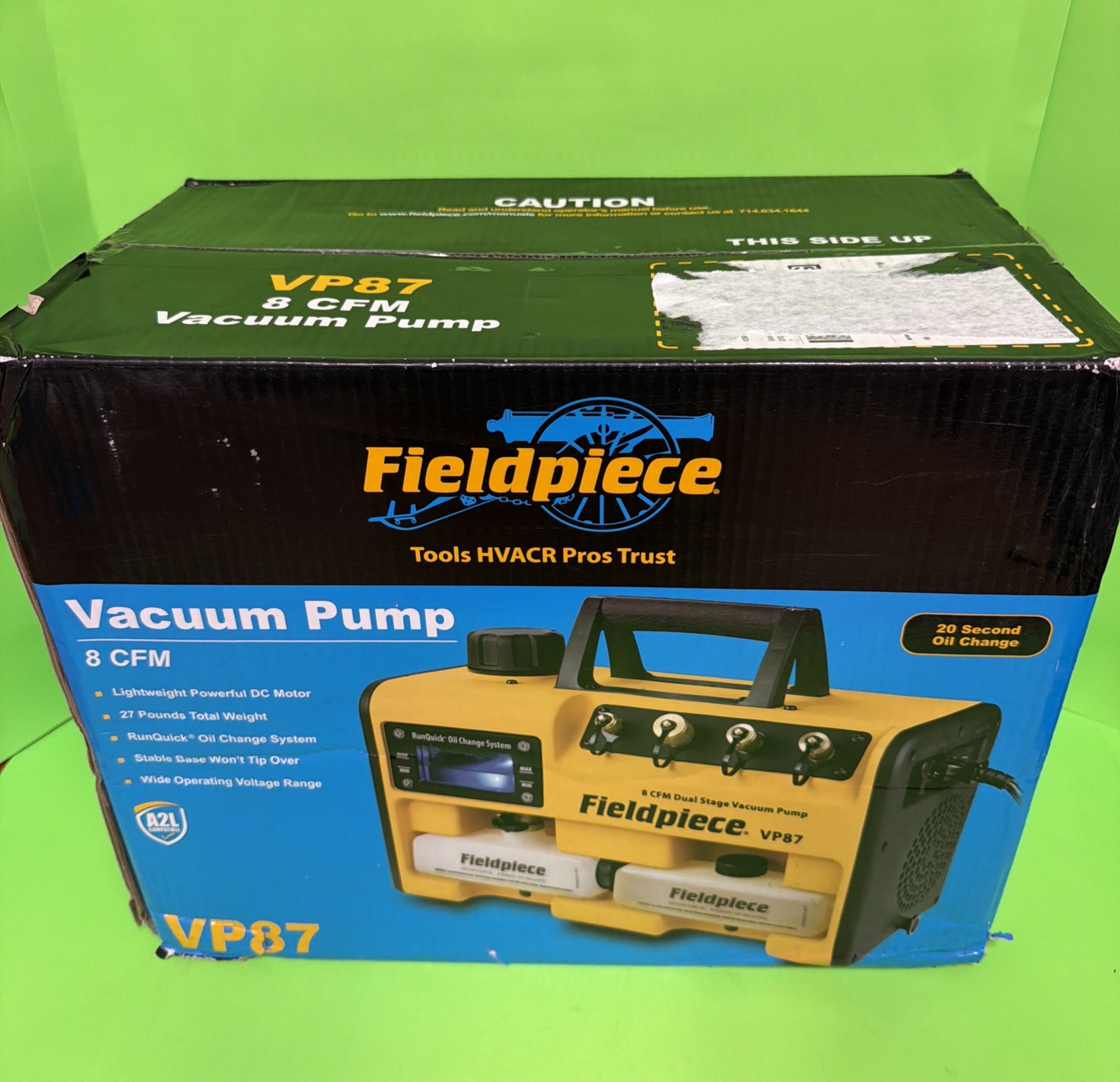 Fieldpiece VP87 RunQuick Dual Stage Vacuum Pump 8 CFM**FREE SHIPPING**