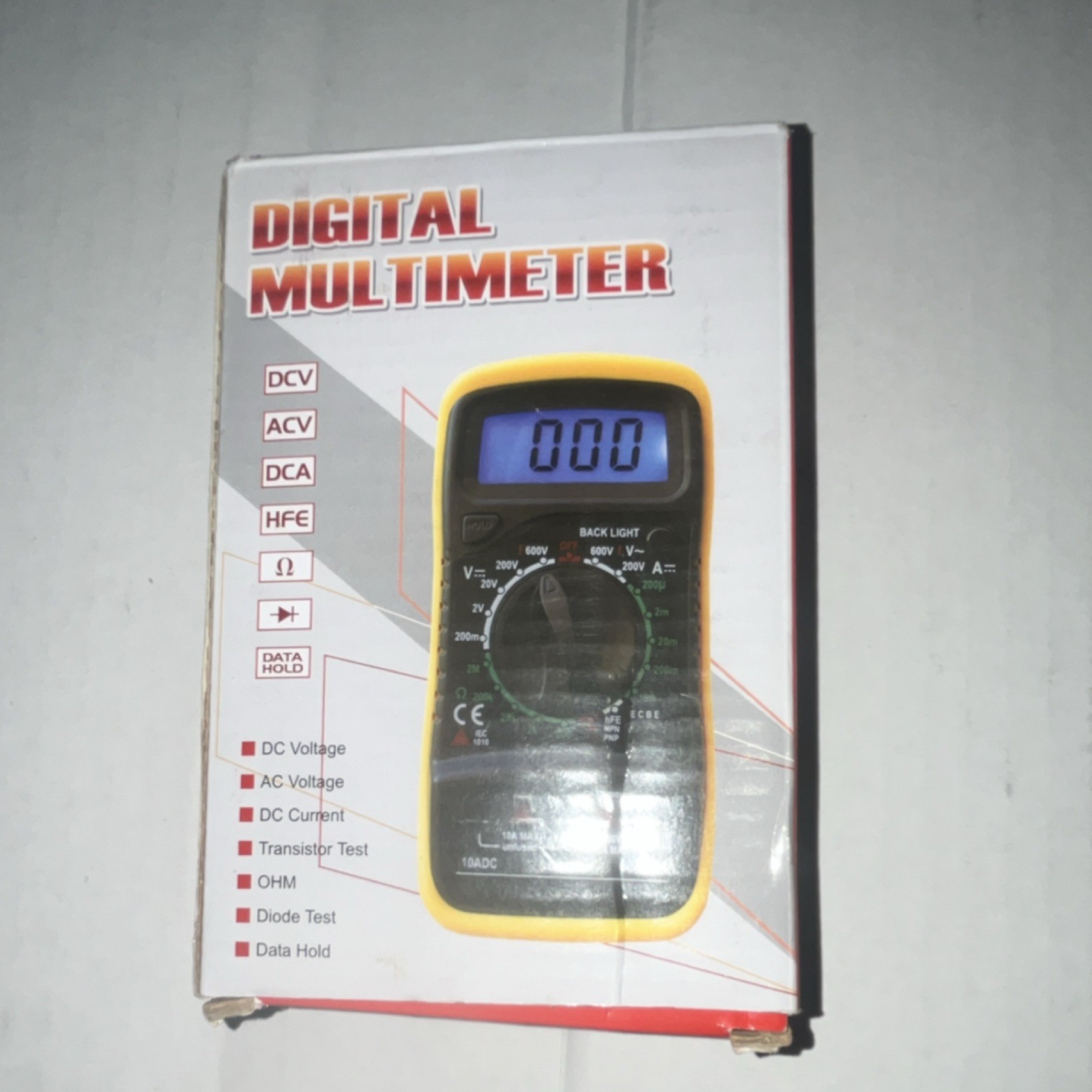 EDAN-830B Digital Multimeter CAT II Handheld Backlight Data Hold Diode Test