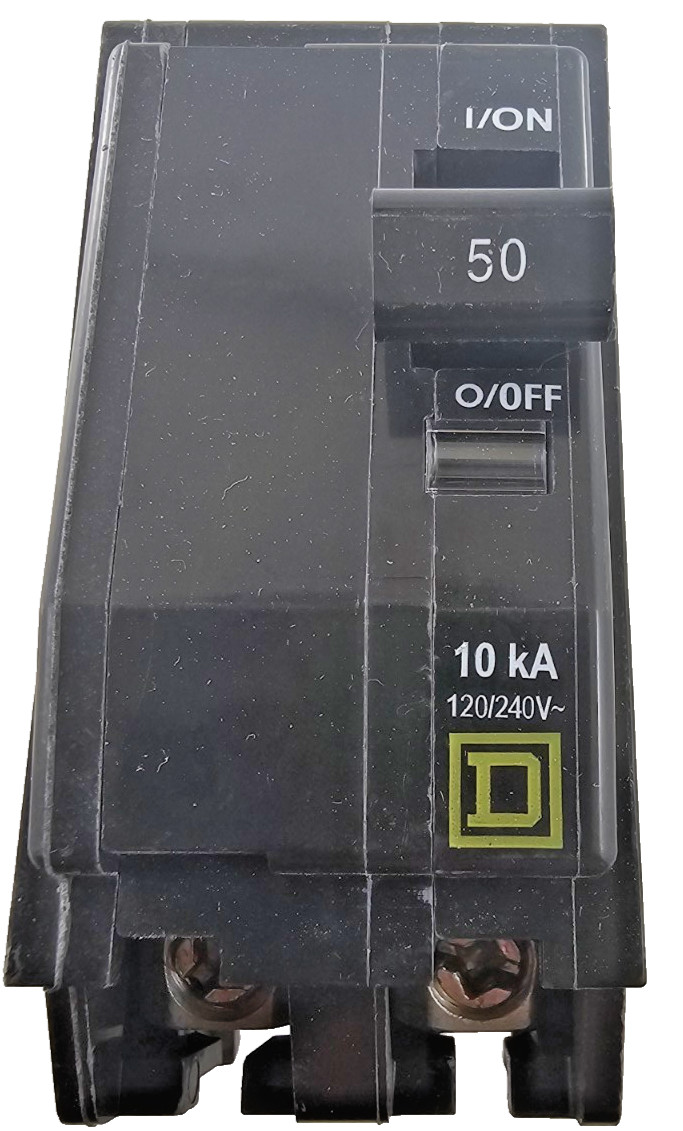 Square D QOB250 Mini Circuit Breaker 2-Pole 50A 120/240VAC 48VDC 50/60Hz 10kA