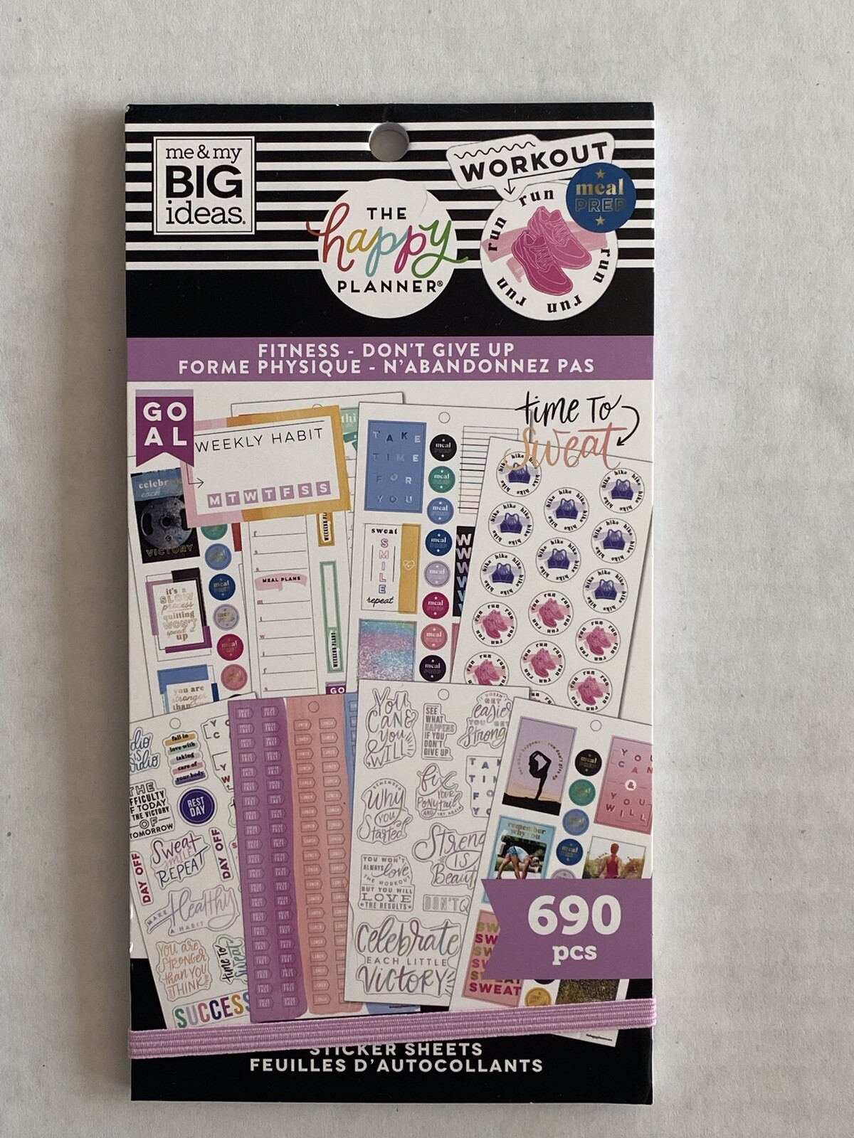 *Brand New* The Happy Planner Value Sticker Book Fitness-Don’t Give Up 690 Pcs.