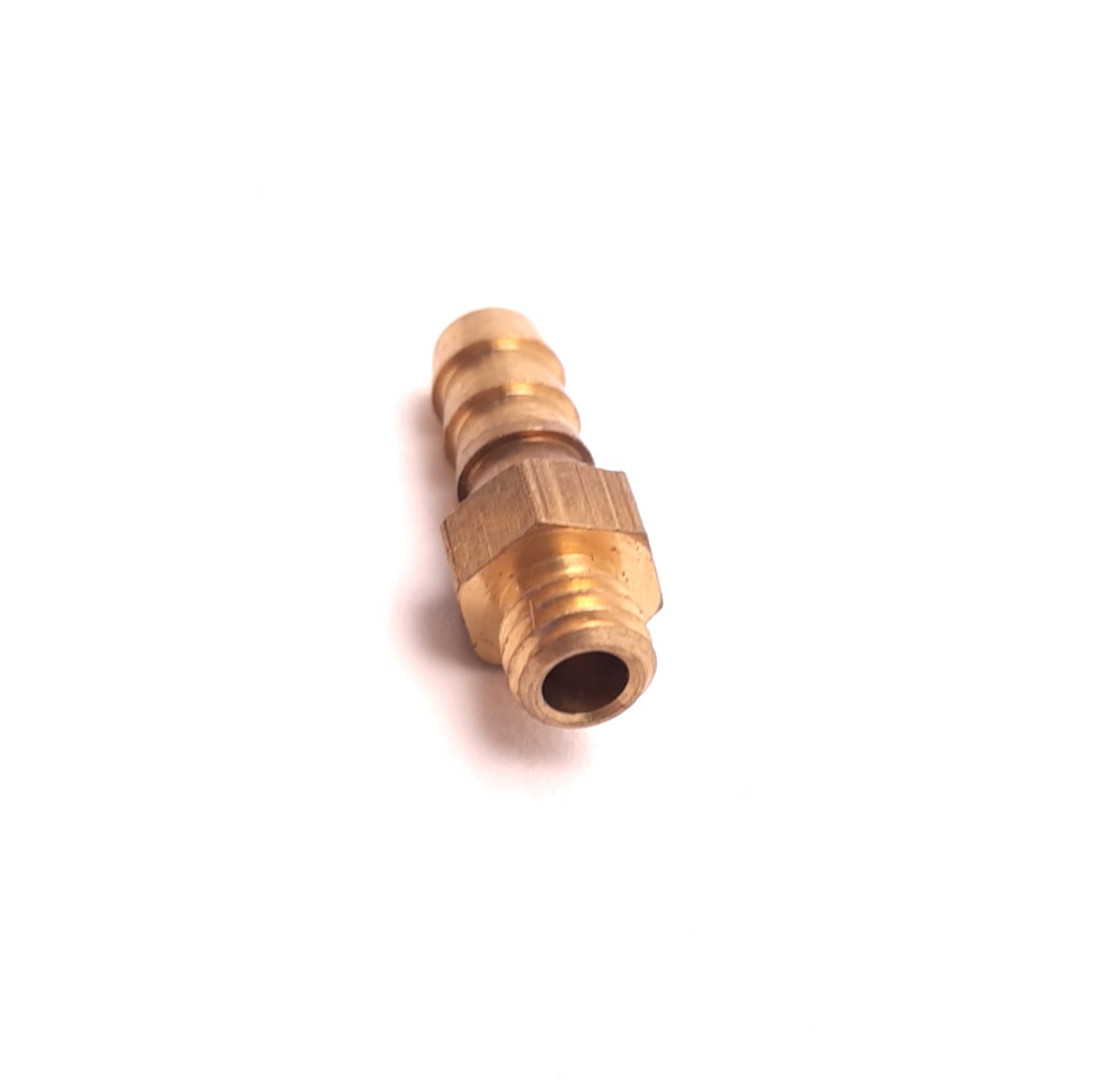 Lot of 10 Metric Brass Barbed Fittings, 3/16″ Barb to M5x0.8 Male Thread
