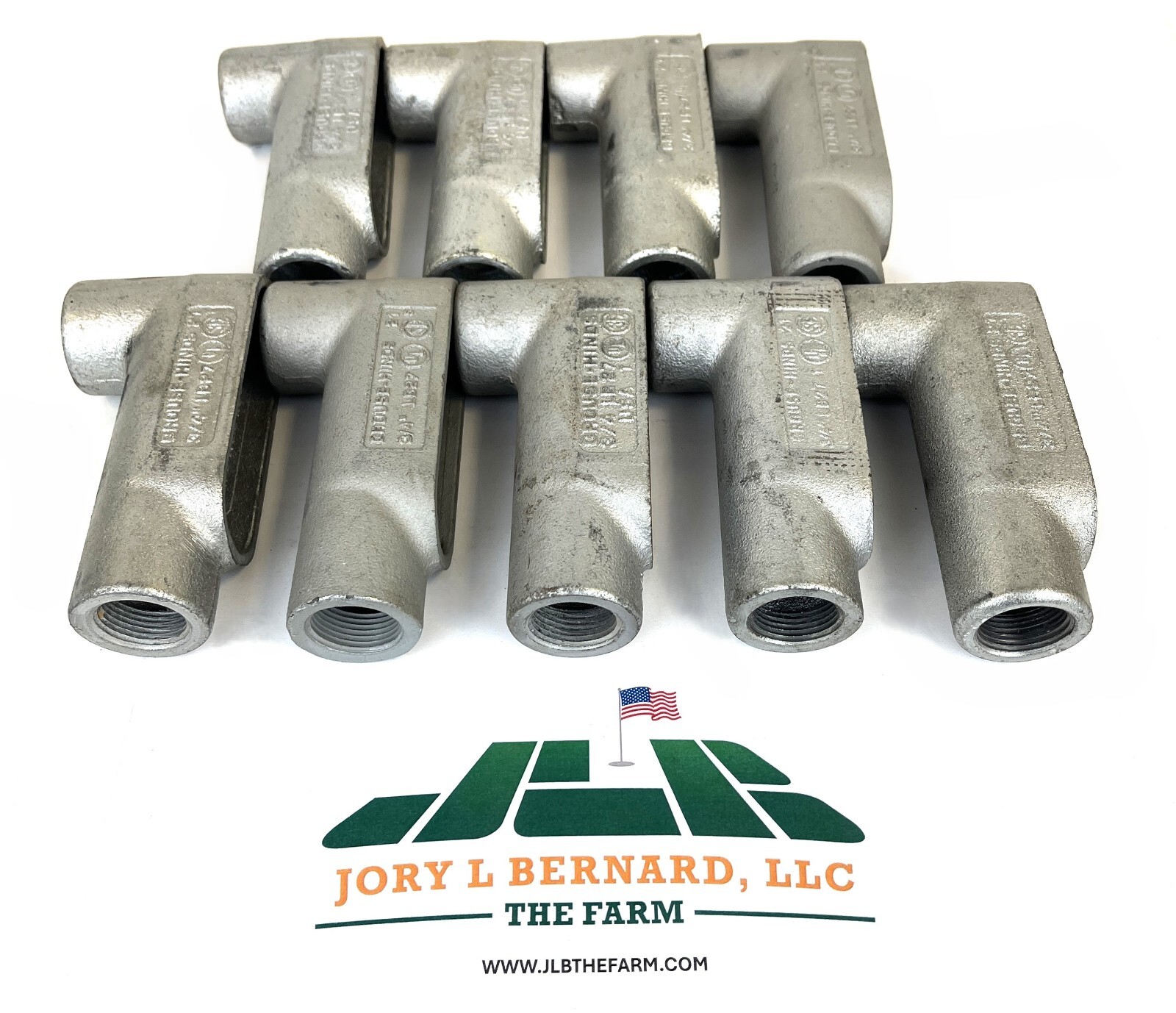 CROUSE HINDS, LOT OF 12, EYS21, LB27, 3/4″ CONDUIT FITTING, IRON ALLOY, NOS S