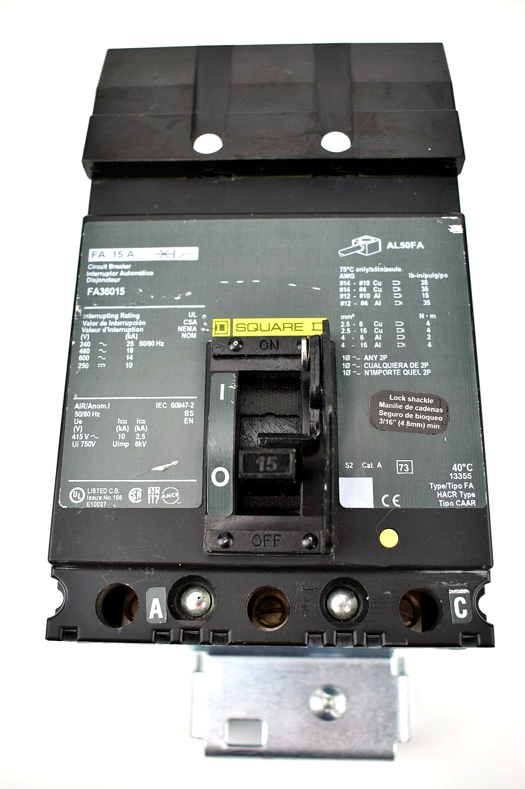 NEW Square D FA36015 3-Pole 600v 15A I-Line Circuit Breaker – NEW SURPLUS