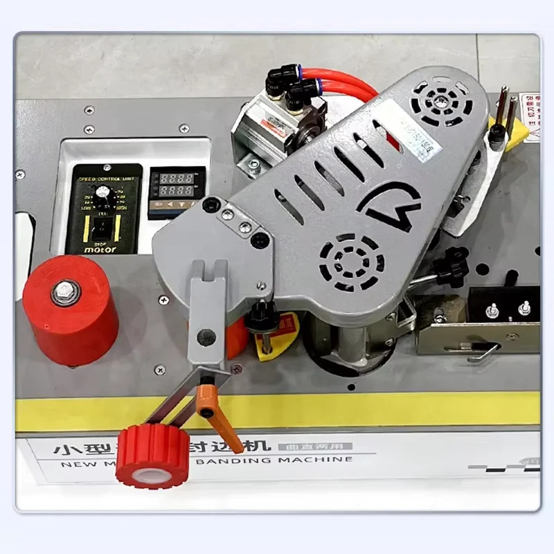 220V Wood Edge Banding Machine Straight Line/Curve Arc Woodworking PVC Manual Ed