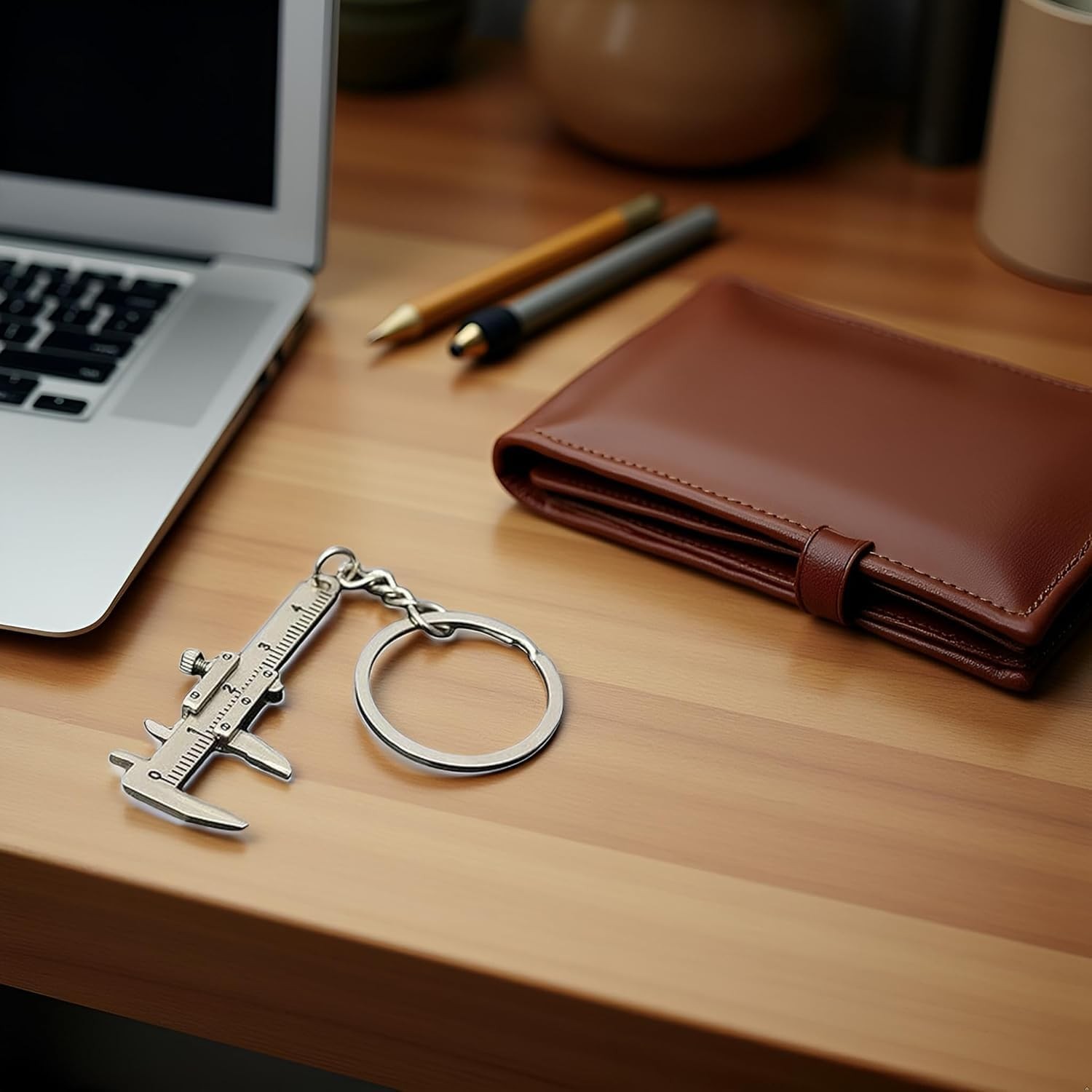 Mini Vernier Caliper Keychain, Car Keychain,Vernier Caliper Ruler Sliding Key