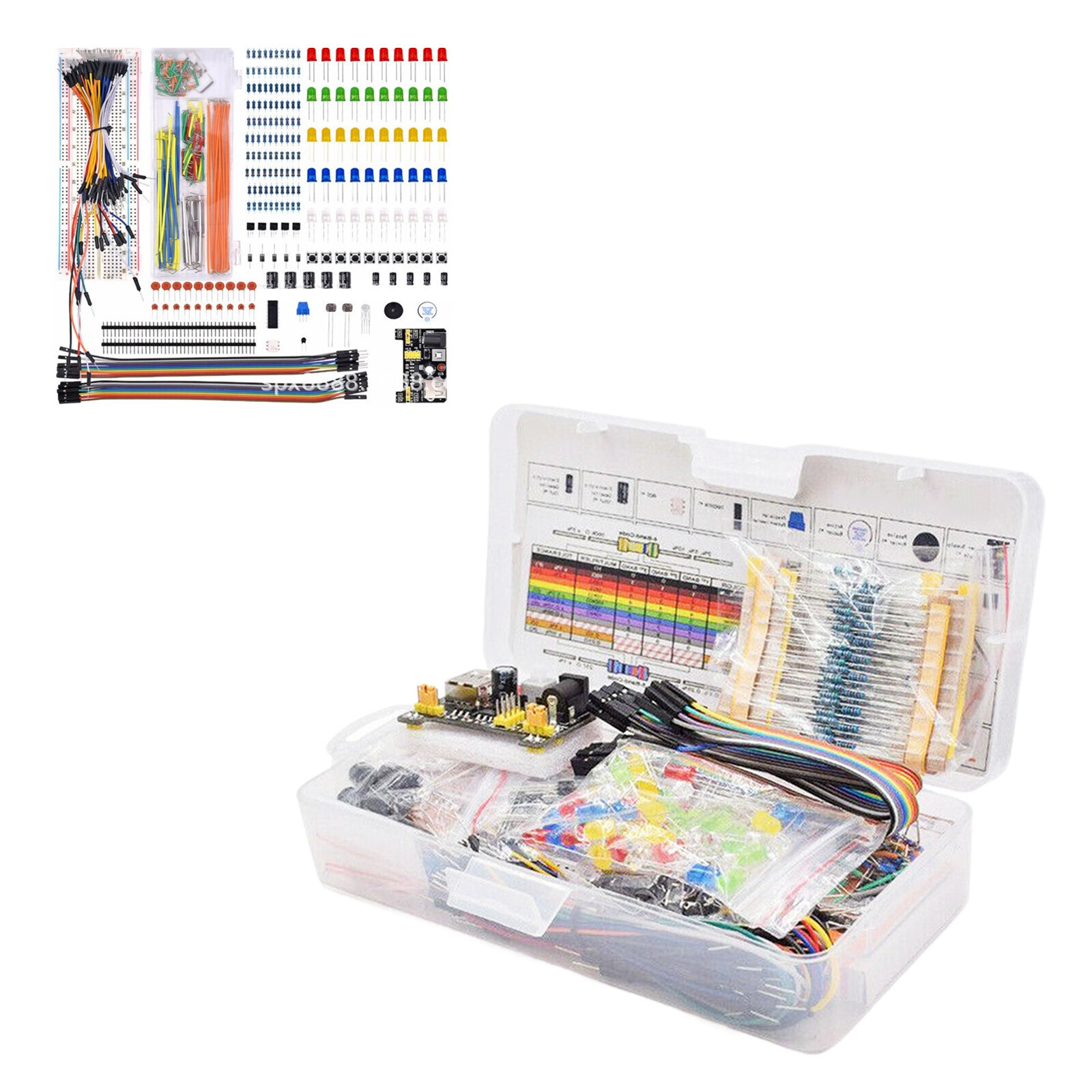 830Pcs DIY Electronic Starter Kit for Arduino UNO R3 with Breadboard Component