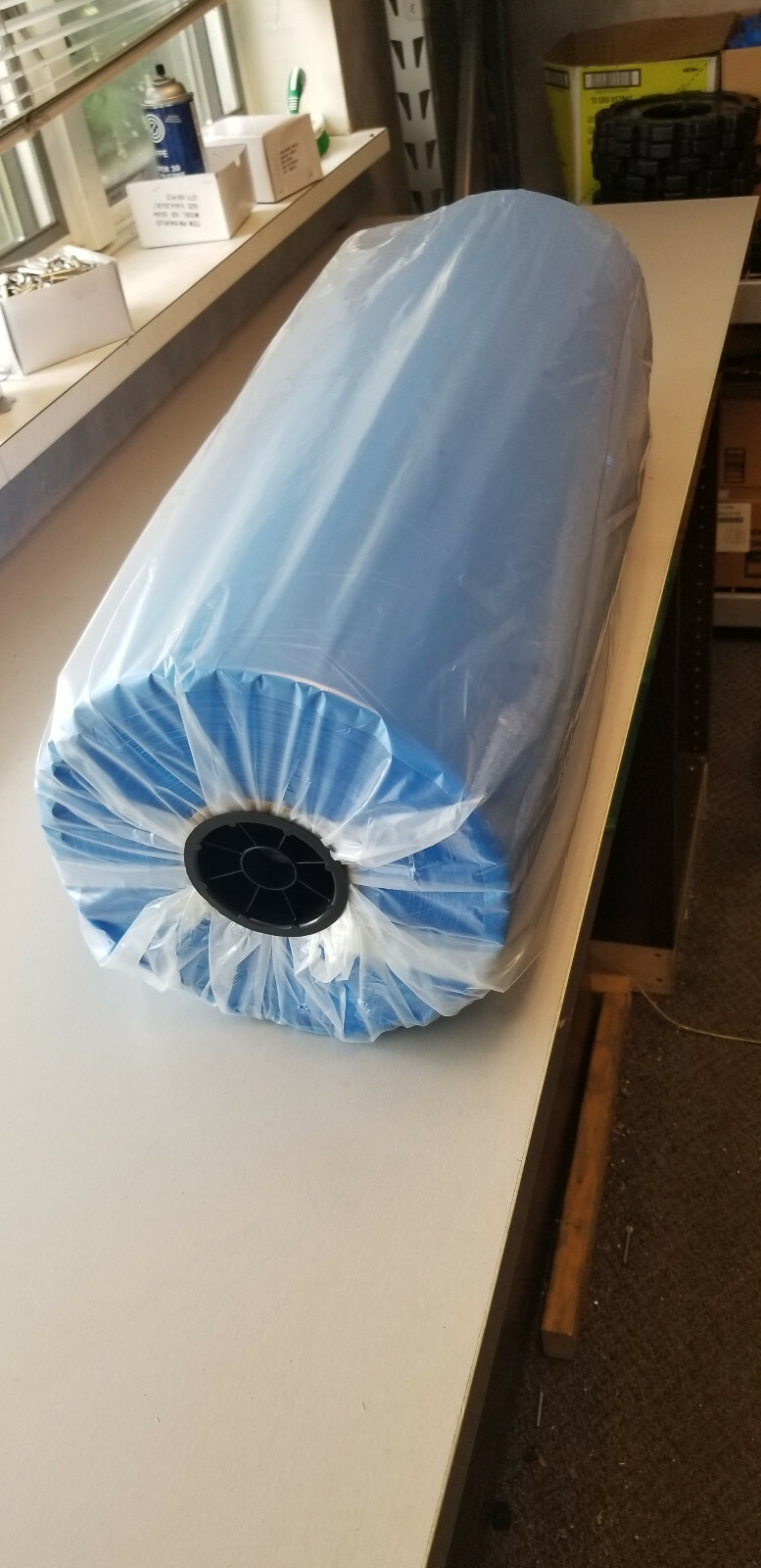 Flat Poly Bags on roll 29″ x 26″ Blue Bags, 1.6 mil, 825 bags per roll.