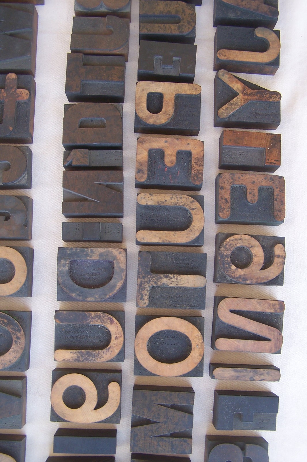 HUGE LOT! 128 Vintage Letterpress wood print typeset printing block typography