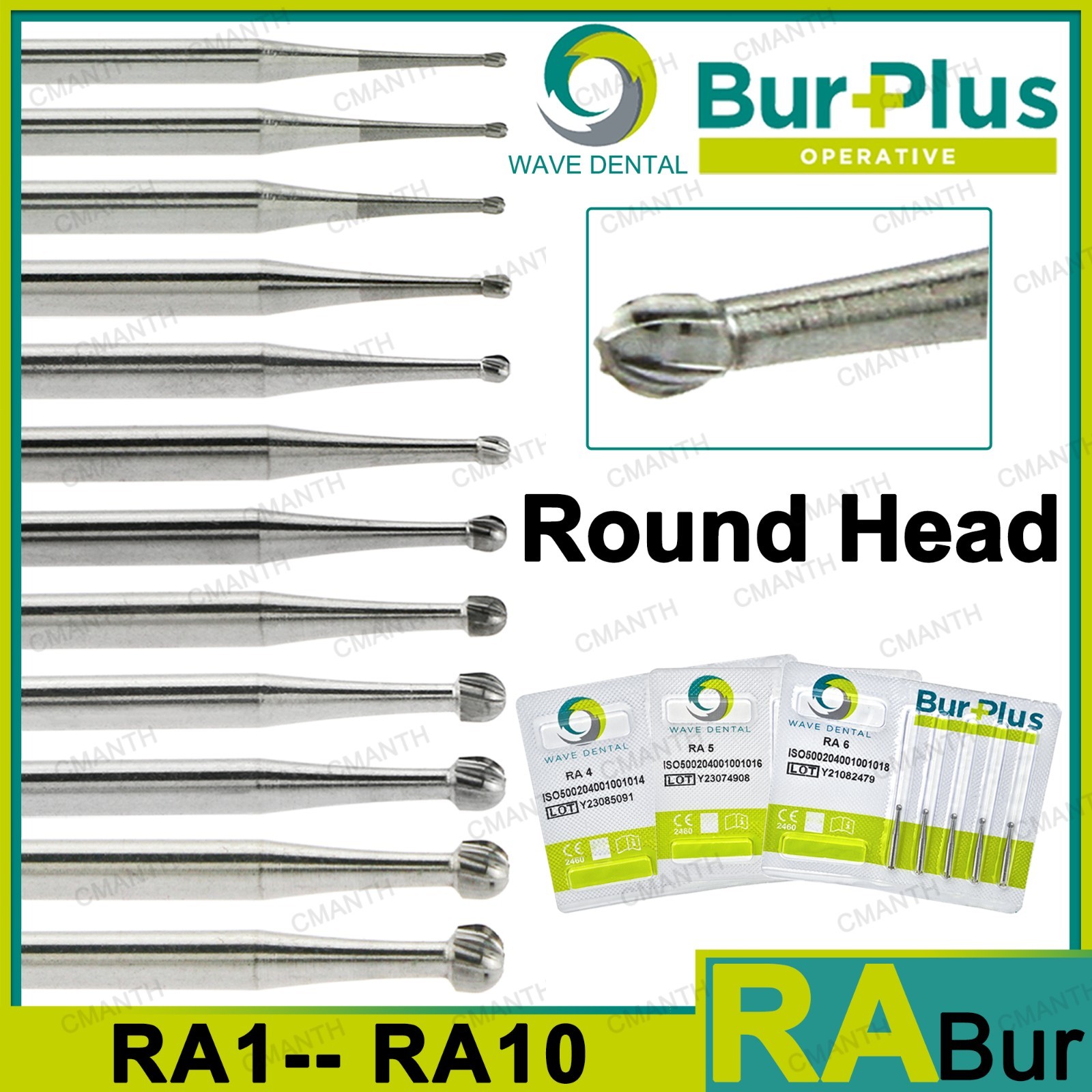 WAVE Dental Burs Tungsten Carbide Surgical Burs HP RA For Slow Speed Handpiece