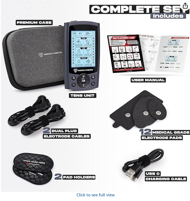 Neocarbon TENS Unit Muscle Simulator SM9126 Electroni Pulse Physical Therapy