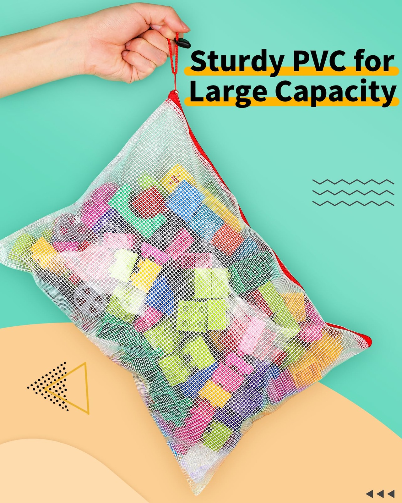 24 PCS A5 Mesh Zipper Pouch 12 Colors 9.5×7.1 In Multipurpose Bags