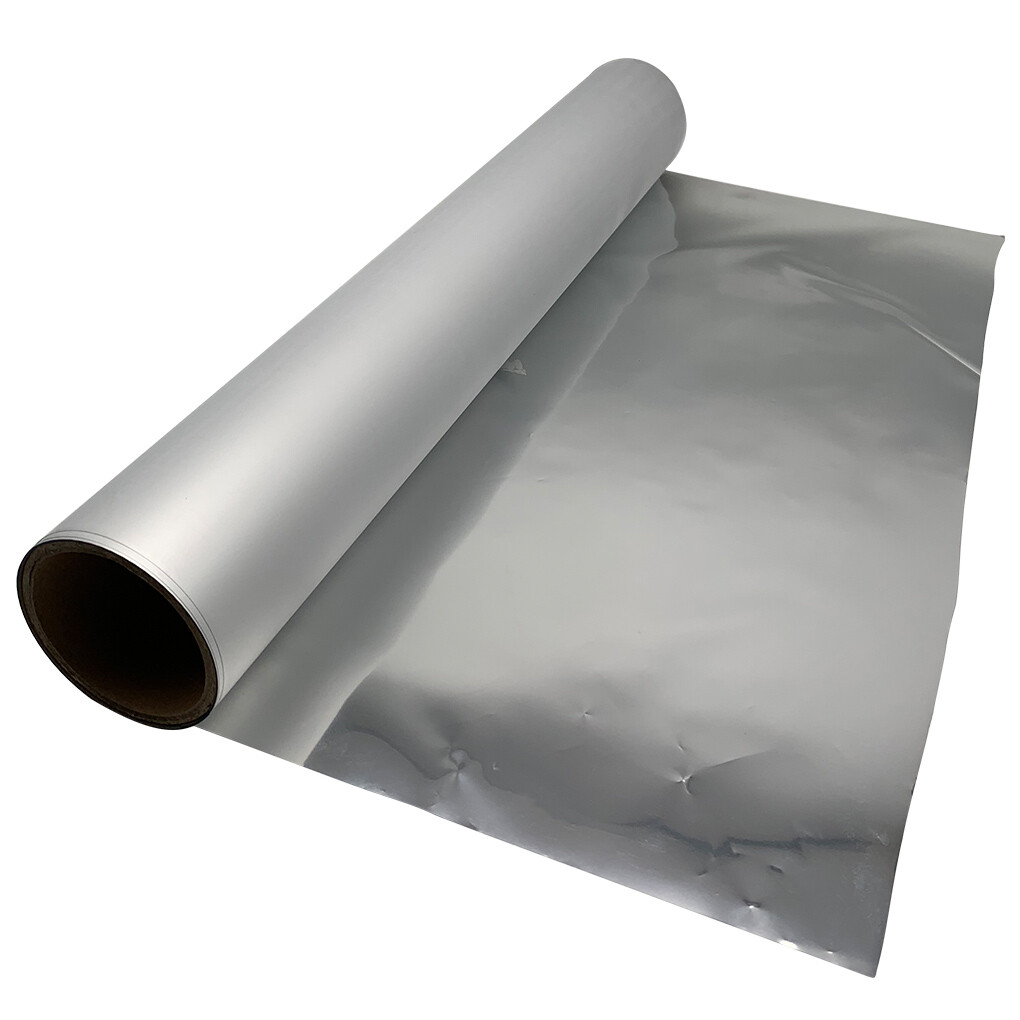 US Stock QOMOLANGMA 24inx328ft Silver DTF Transfer Foil Film Cold Peel for Cloth