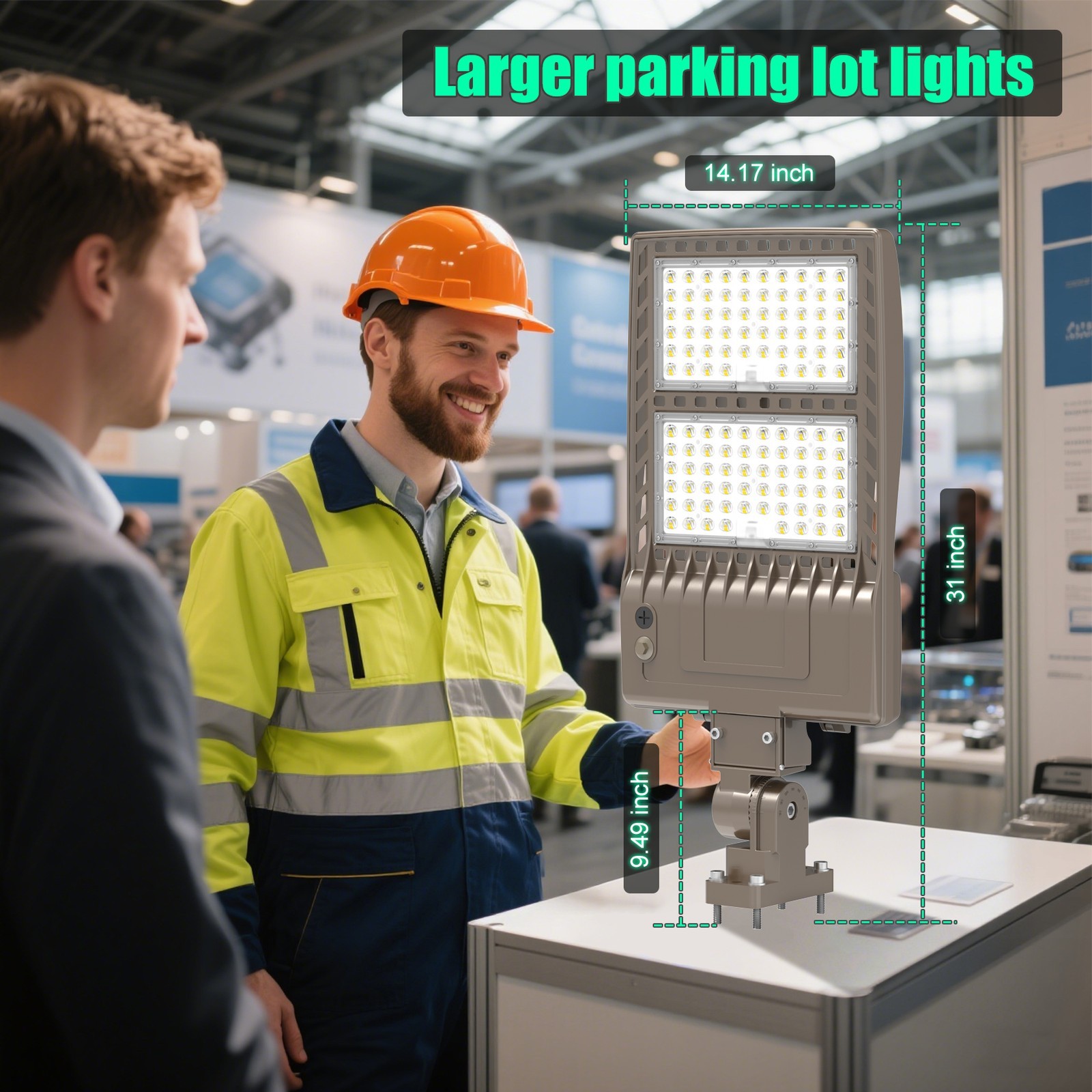 400W LED Parking Lot Light Commercial Shoebox Pole Lamp 277-480V 60,000lm 5000K