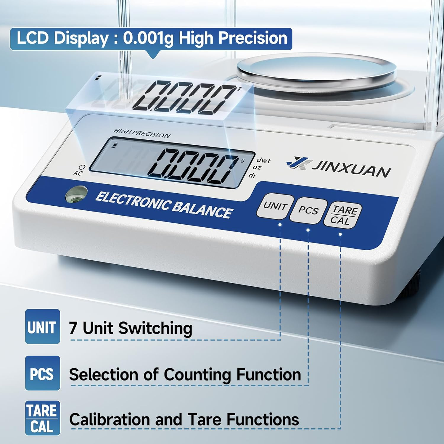 Lab Scale 0.001G Accuracy 500G Digital Milligram Scale Analytical Balance Scale