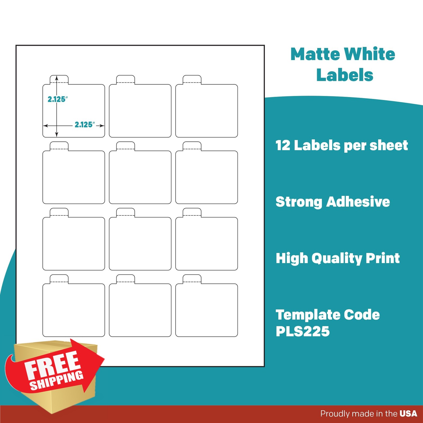 Premium Label Supply White Sticker Lip Balm Labels – 2.125″ x 2.125″ – Laser/…