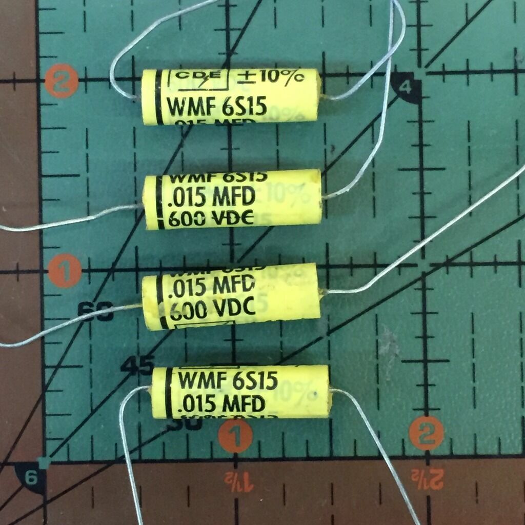 .015uF 600v Cornell Dubilier Axial Film Capacitor WMF6S15K 0.015uF AUDIO 4pcs