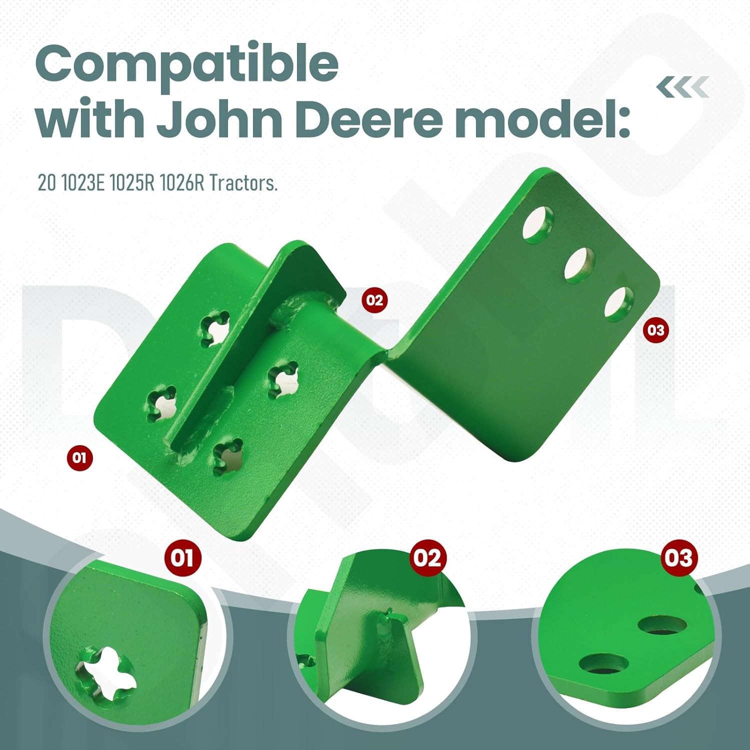 Ohoho Bolt On 6″ Tractor Step Driver Side Compatible with Joh-n Deere 1025R
