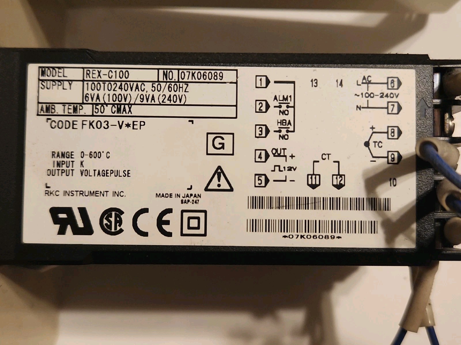 Used RKC REX-C100 Temperature Controller – Warranty & Free Shipping