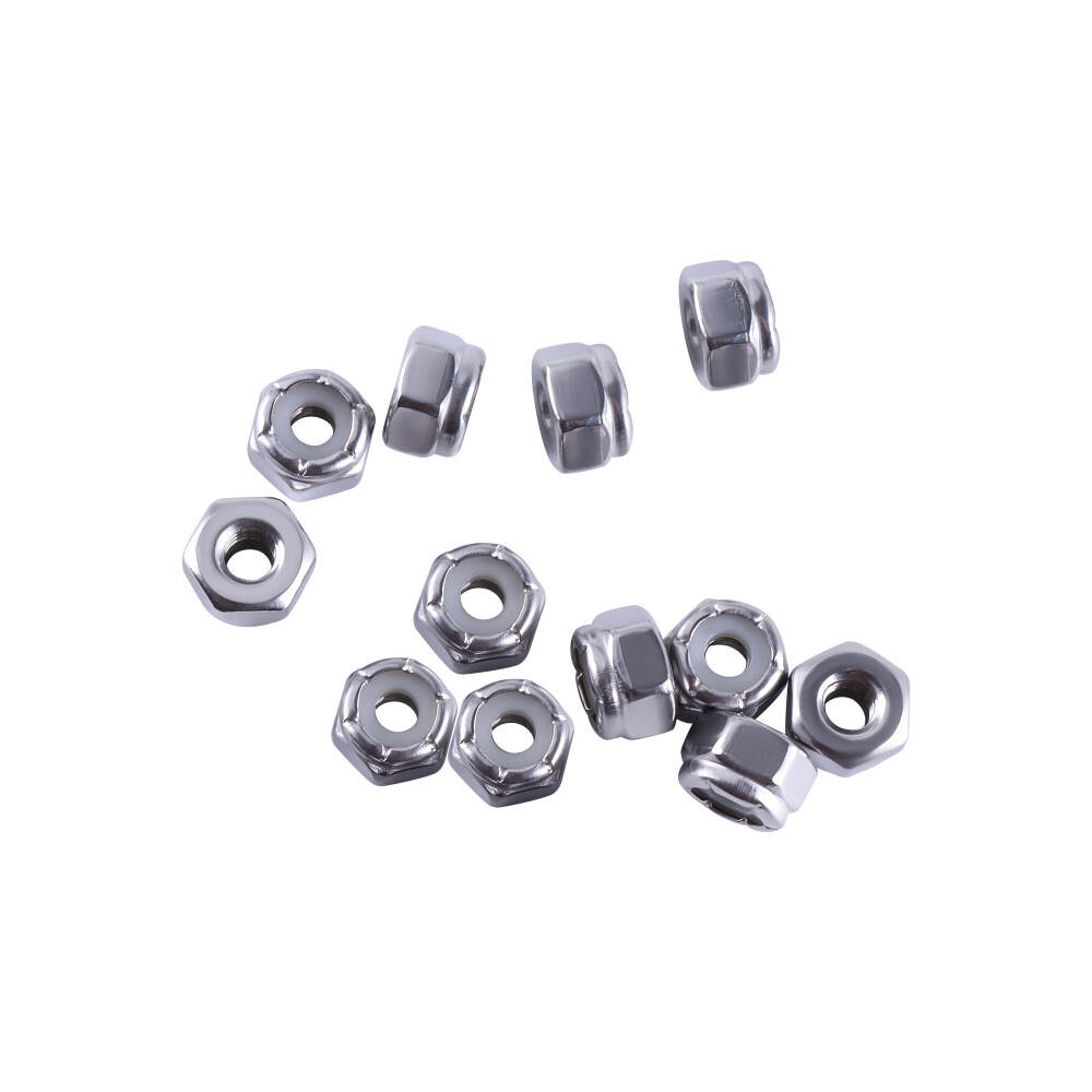 304 Stainless Steel Nylon Insert Hex Lock Nuts Nylock 10 sizes available