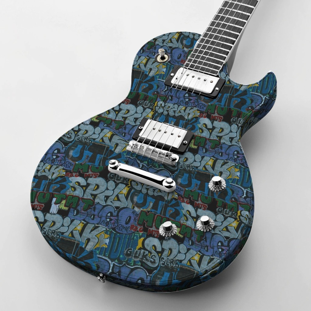 Brick Wall Graffiti – 16″ x 48″ Hydrographic Film Hydro Dipping