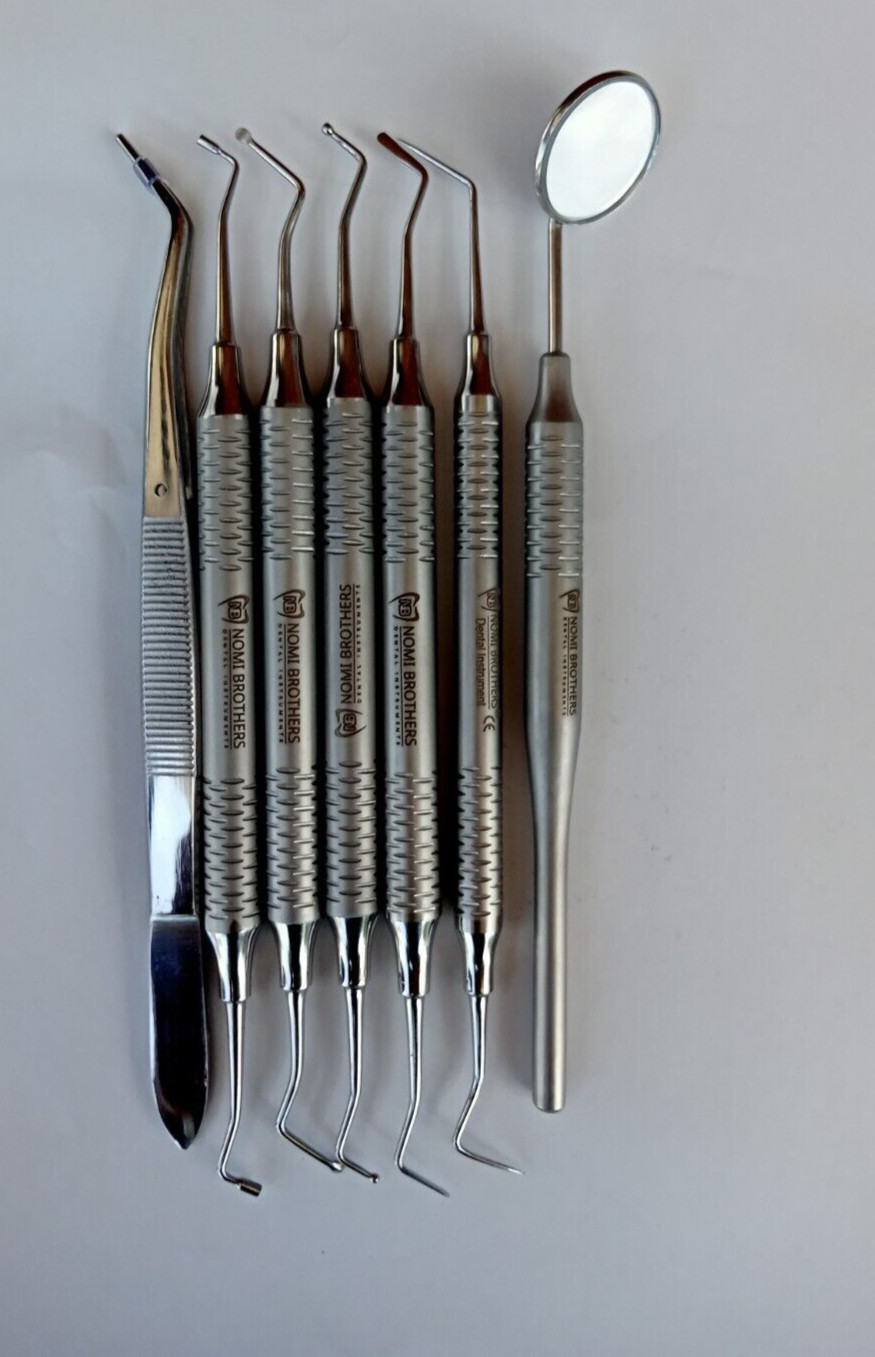 German Dental Composite Filling Instruments Set of 7 Hollow Handle Restorative