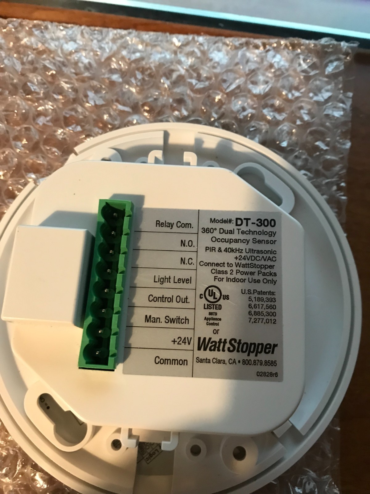 WattStopper DT-300 360 Degree Coverage Ceiling Dual Tech Occ. Sensor