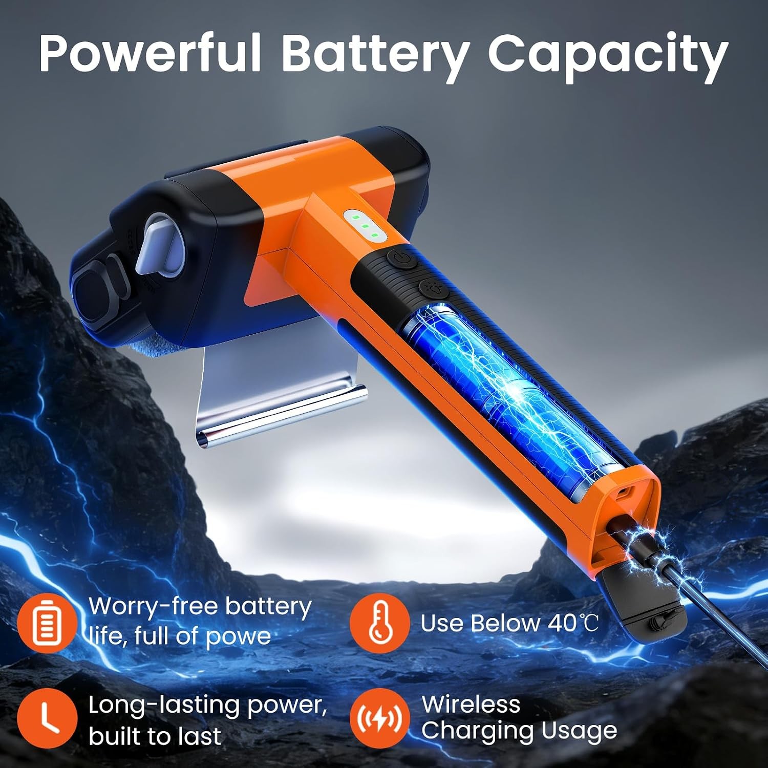 Electric Grill Brush, 950 RPM Cordless Electric BBQ Grill Cleaner with 4500mAh