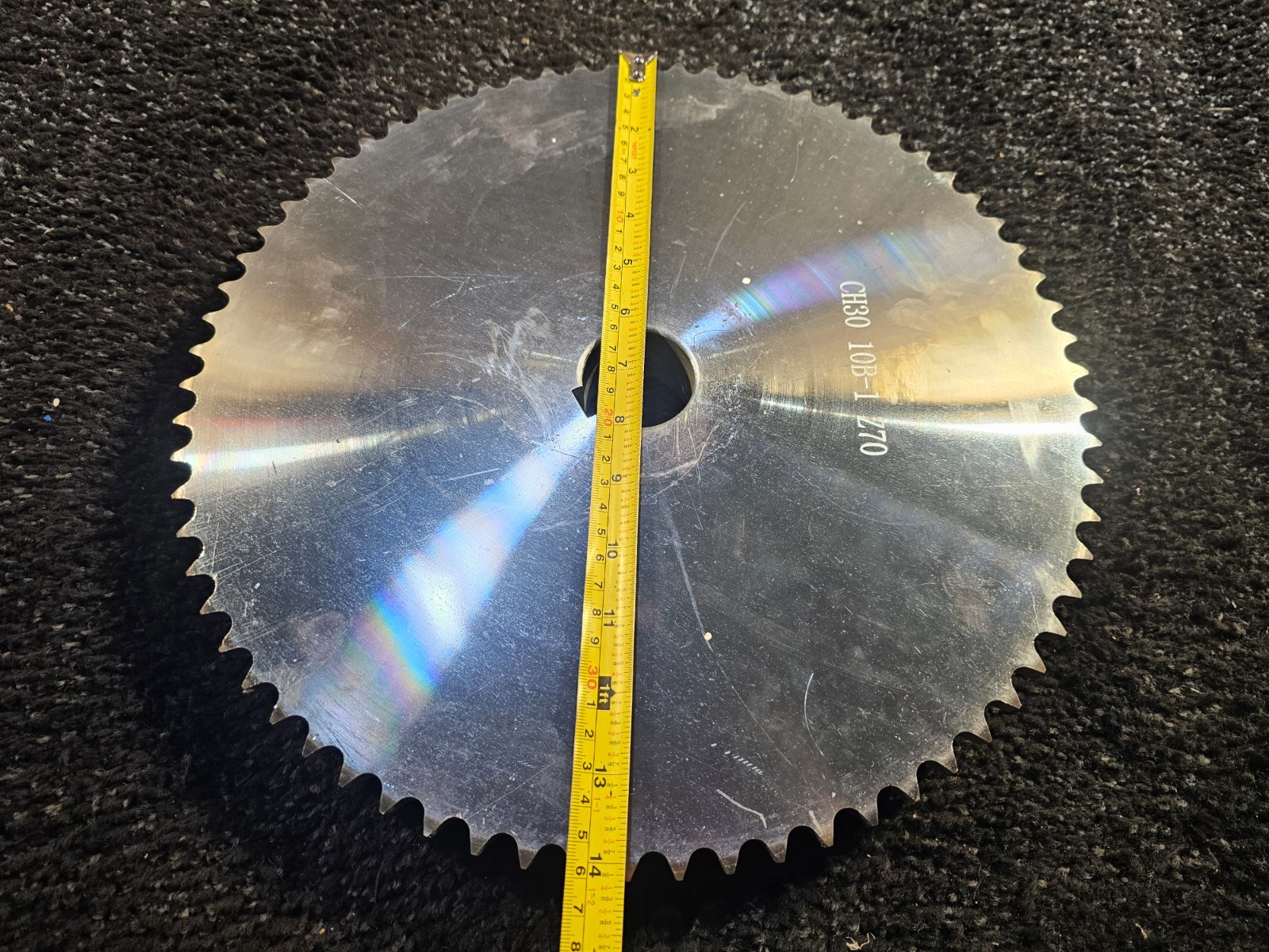 Roller Sprocket, 70 Teeth, 1.90″ Keyed Bore CH30 10B-1 Z70 14-inch Diameter