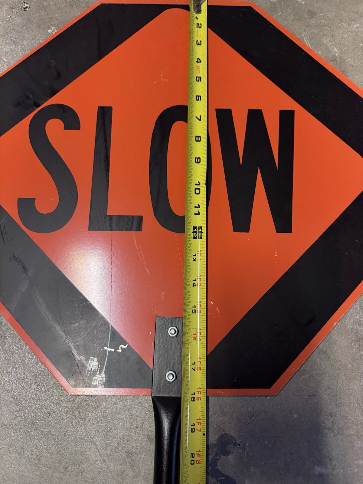 18 In. Reflective Stop/Slow 2-Sided Paddle