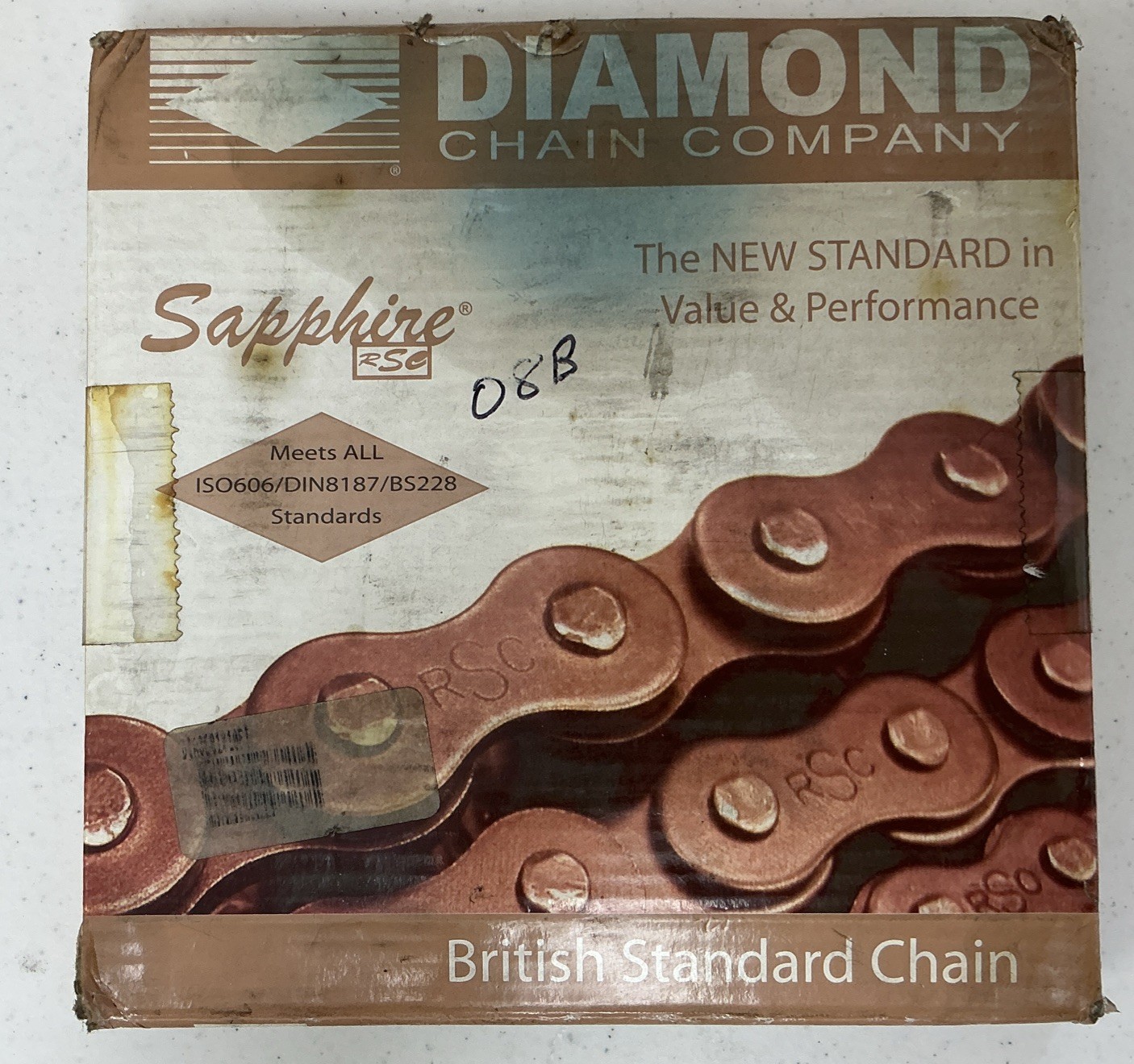 NEW DIAMOND CHAIN CO. 08 B-1 RIV CHAIN 10 FT RSC-08B-1-R-3.05M, FREE SHIPPING