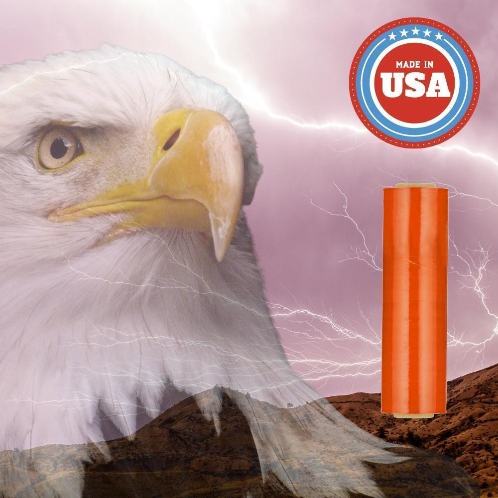 Cast Machine Pallet Stretch Shrink Film Tint Orange 20″ x 5000′ 80 Ga 1 Roll