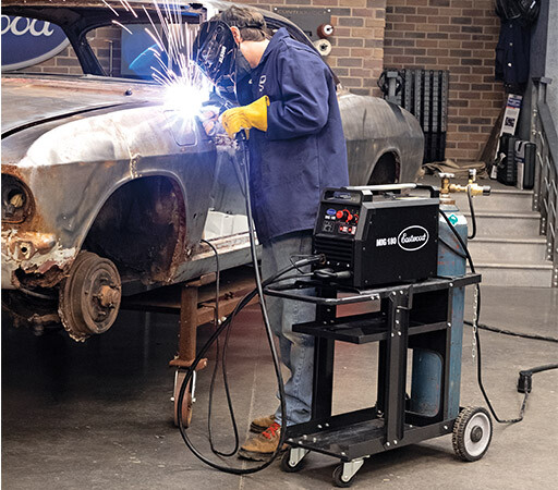 Eastwood 180 Amp MIG Welder 120V 240V for Steel & Aluminum Auto Restoration