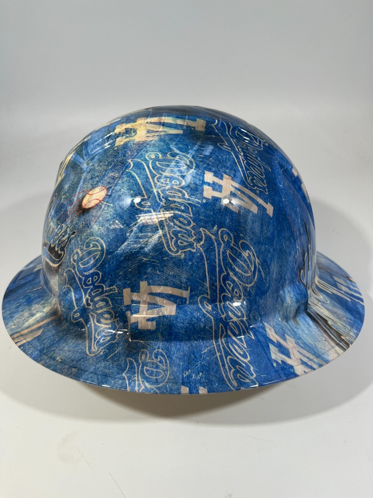 New Full Brim Hard Hat Custom Hydro Dipped LA DODGERS