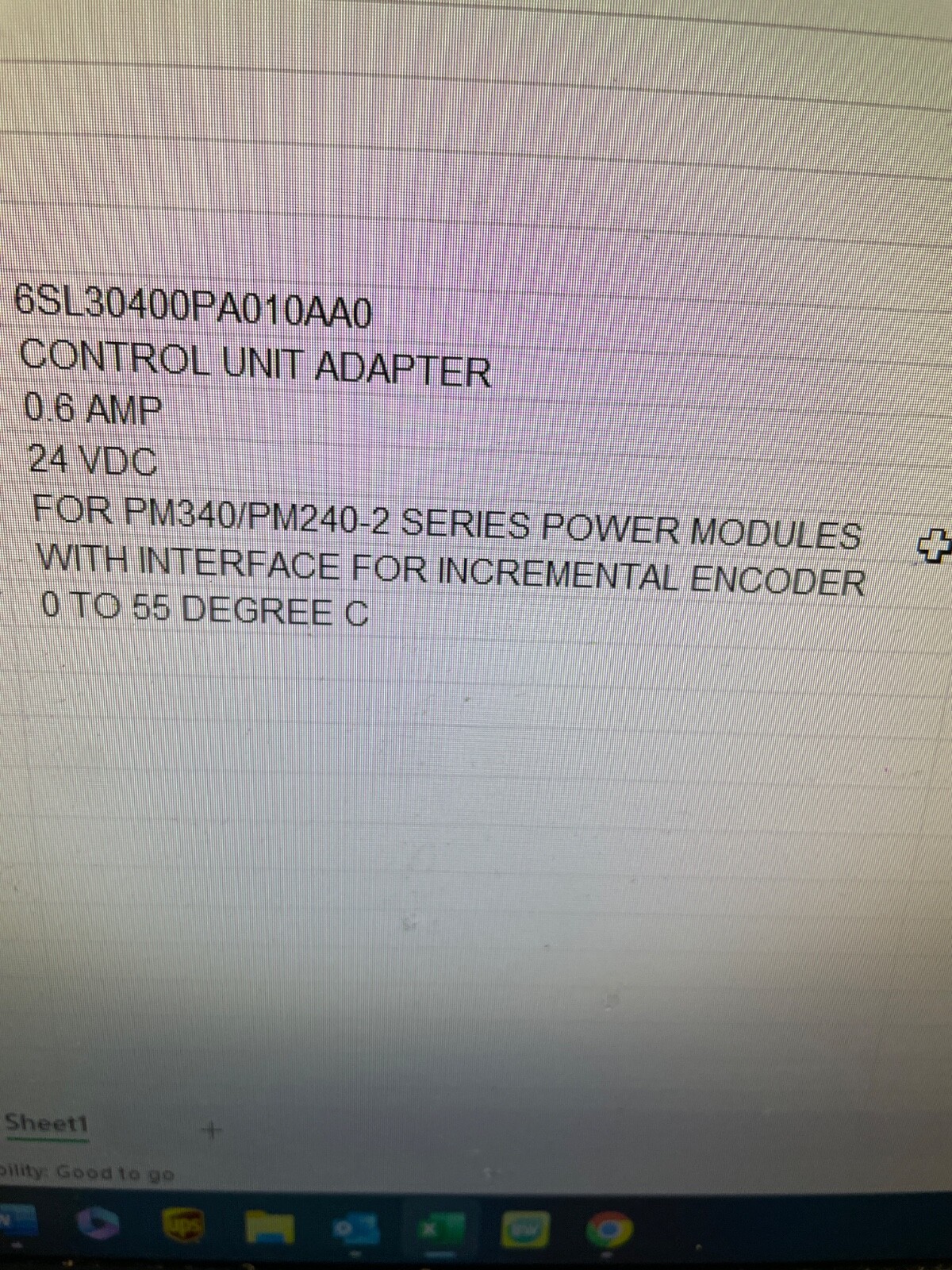 Siemens Control Unit Adapter 6SL3040-0PA01-0AA0
