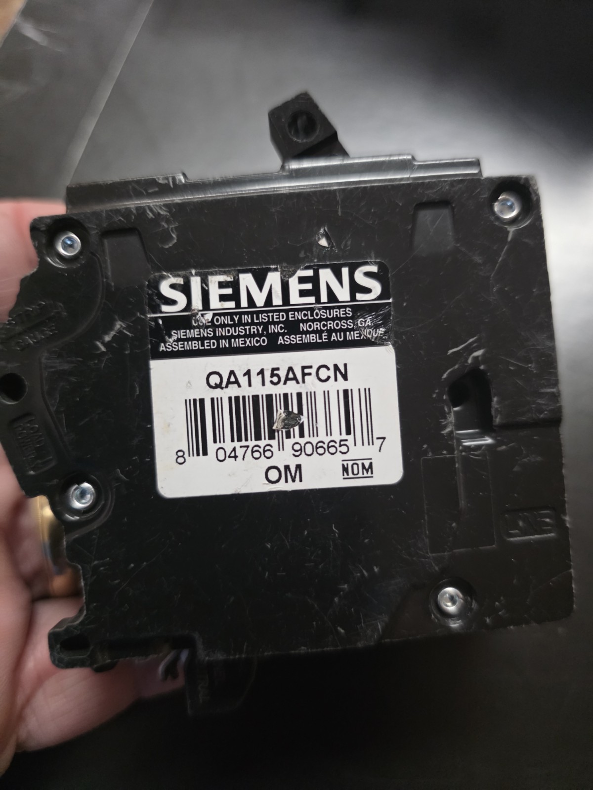 SIEMENS QA115AFCN ARC FAULT CIRCUIT BREAKER TYPE AFCI 15 AMP 1 POLE 🔥 Awesome