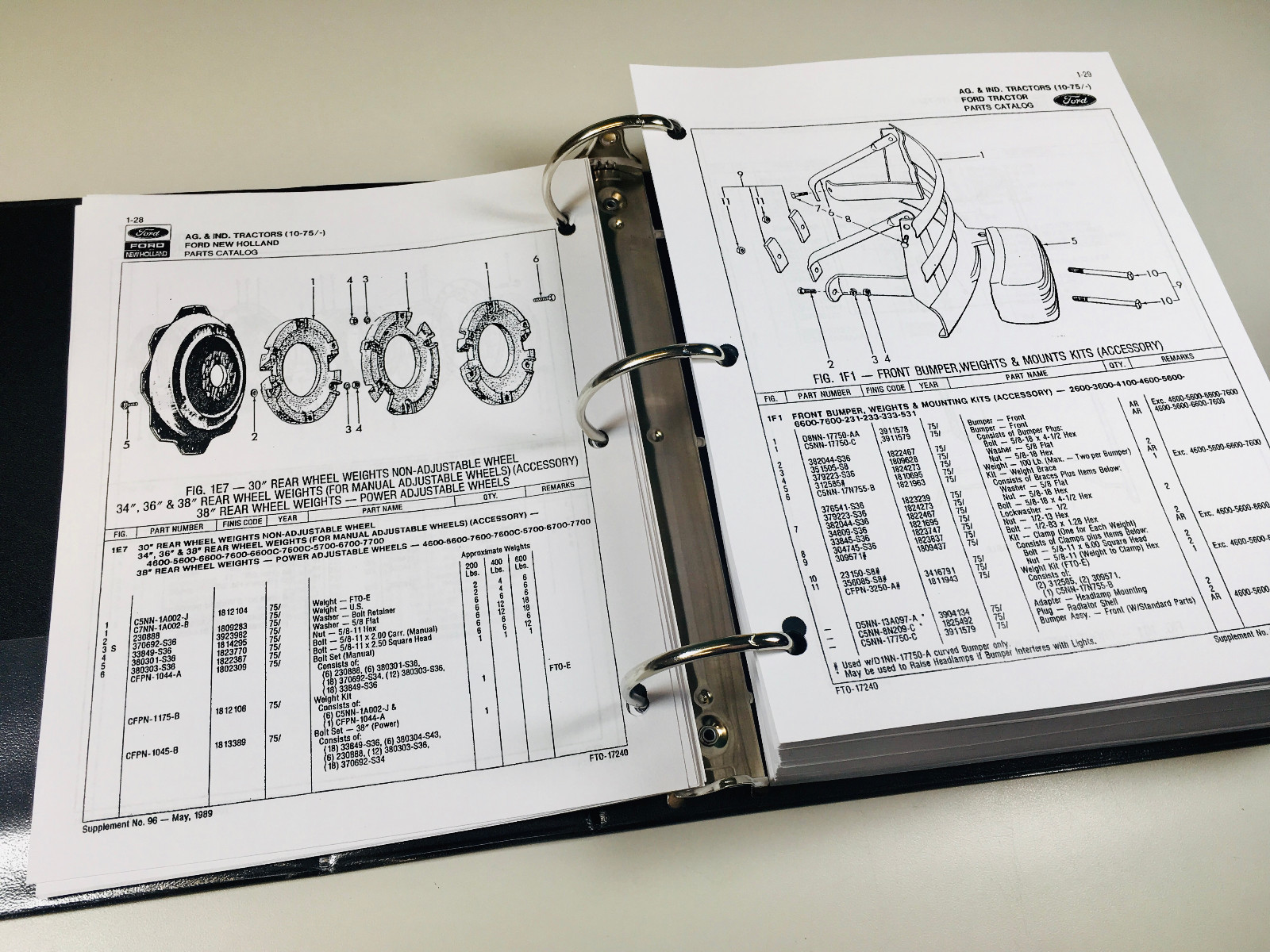 Ford 2600 3600 4600 6600 7600 Tractor Ag & Industrial Parts Manual Catalog Book