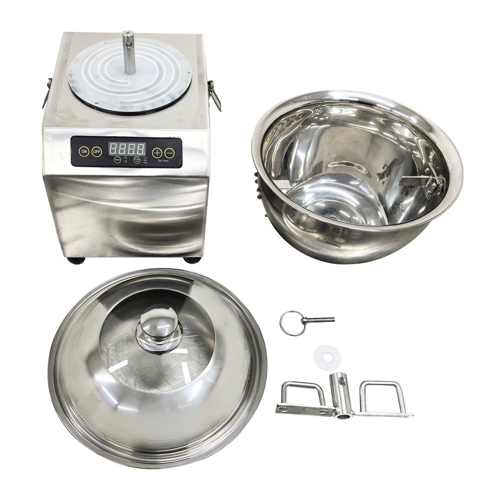 8KG Stainless Dough Mixer w/Heating Function110V Electric Flour Kneading Machine