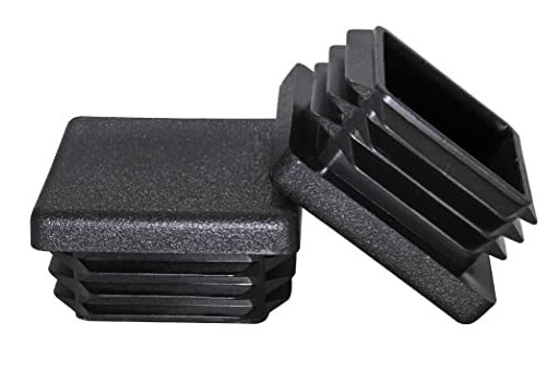 4x Plastic Rubber Square Plug for Metal Pipe Tubing Caps, Chair Glides, 2″