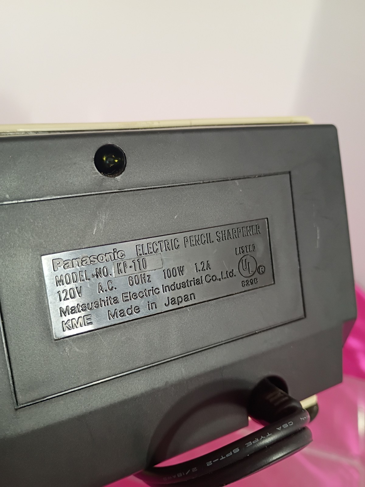 Vintage Panasonic KP-110 Auto Stop Electric Pencil Sharpener Japan Working