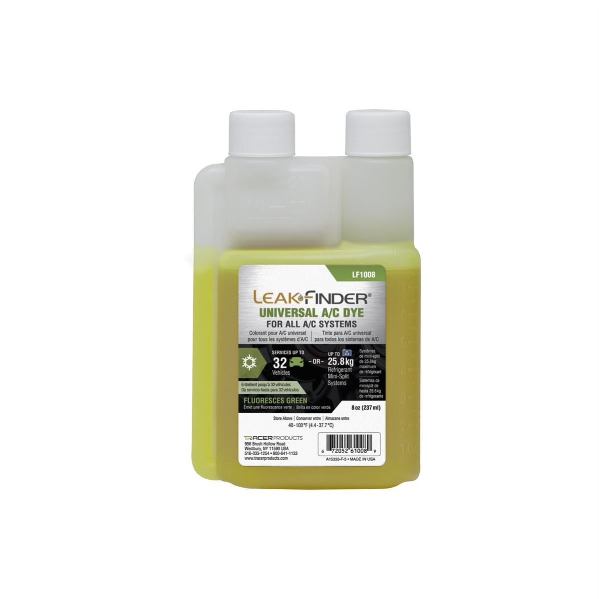 Tracer Products LEAKFINDER 8-OZ. BOTTLE UNIVERSAL A/C DYE LF1008
