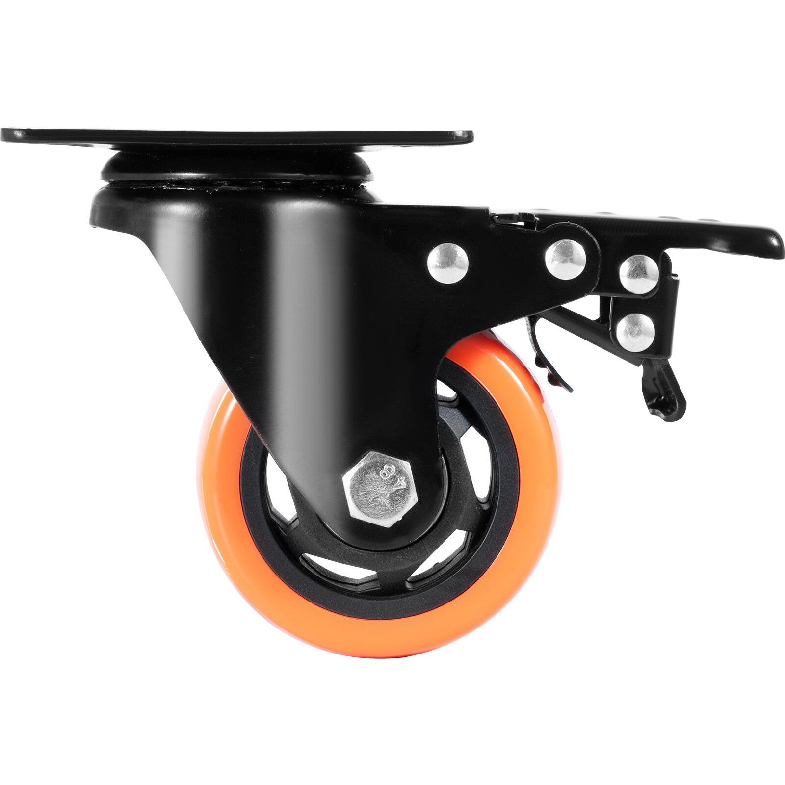 VEVOR Caster Wheels Swivel Plate Casters 4 Pack 3″ Heavy Duty with Locking Brake
