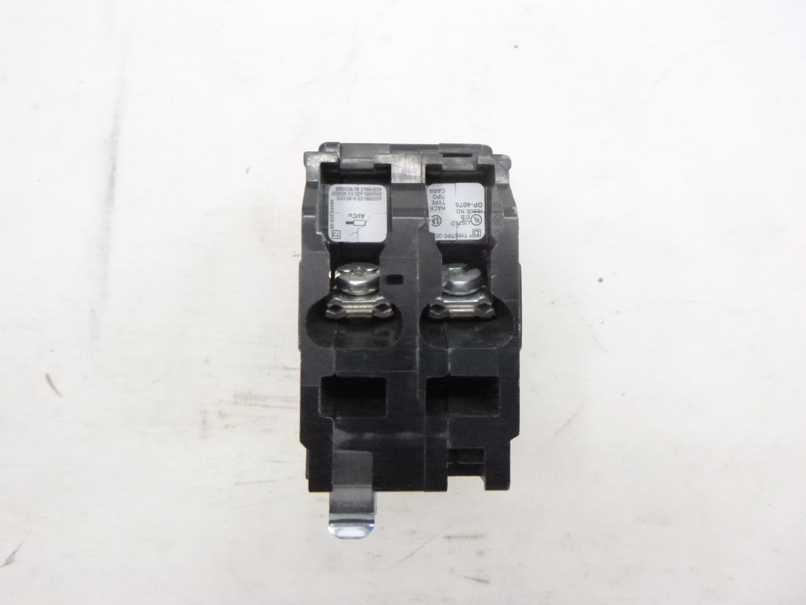Square D 2-Pole Mini Circuit Breaker 120/240 VAC 48 VDC 10kA 20 A QO220