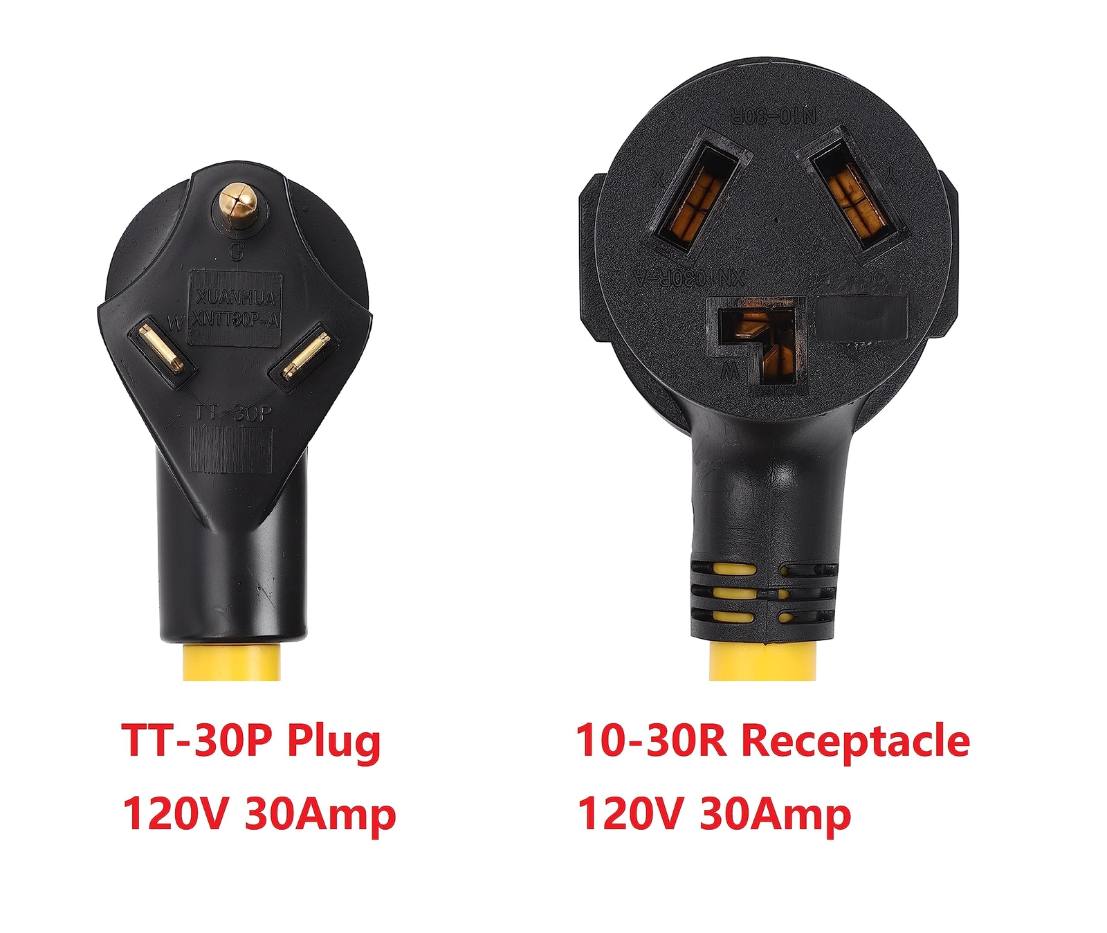 NEMA TT-30P to 10-30R Power Cord Adapter 30 Amp Dryer Welder