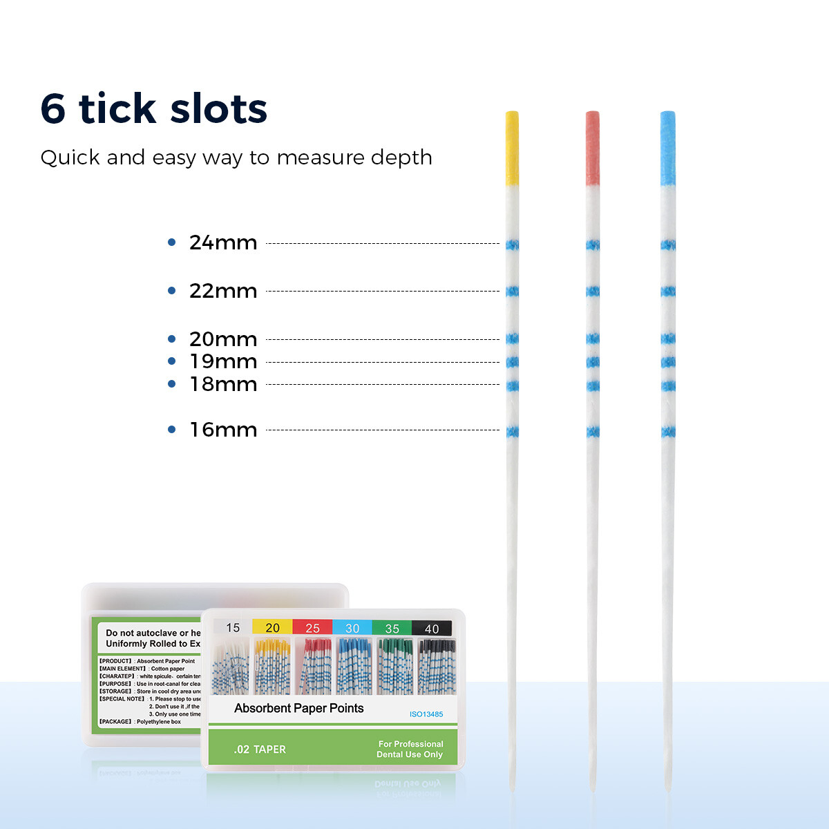 AZDENT Dental Endodontic Absorbent Paper Points With Scale Endo Root Canal