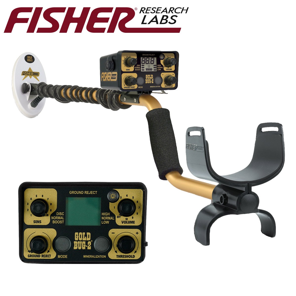Fisher Gold Bug 2 II Metal Detector – 6.5″ Coil for Gold Nugget Hunting GB2-6